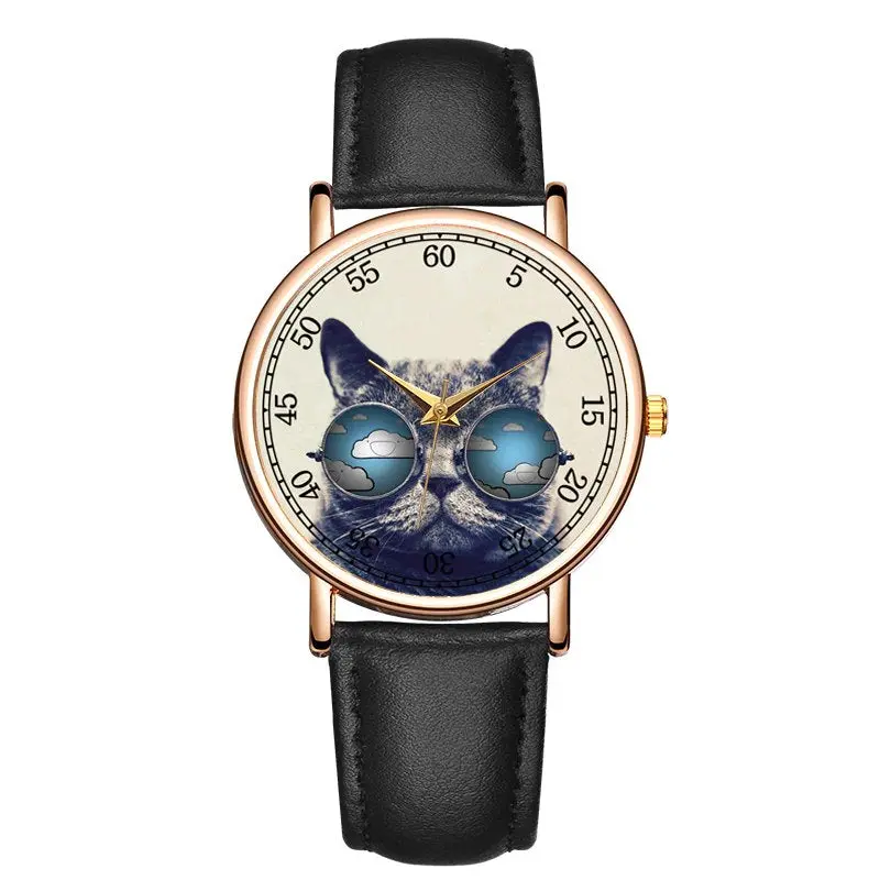 Montre Femme Chat à Lunettes – Image 3